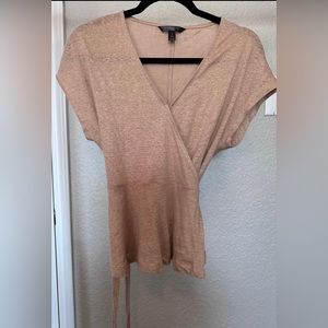 Banana Republic gold wrap shirt size small